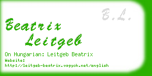 beatrix leitgeb business card